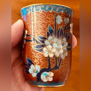Vintage Chinese cloisonné beaker vase